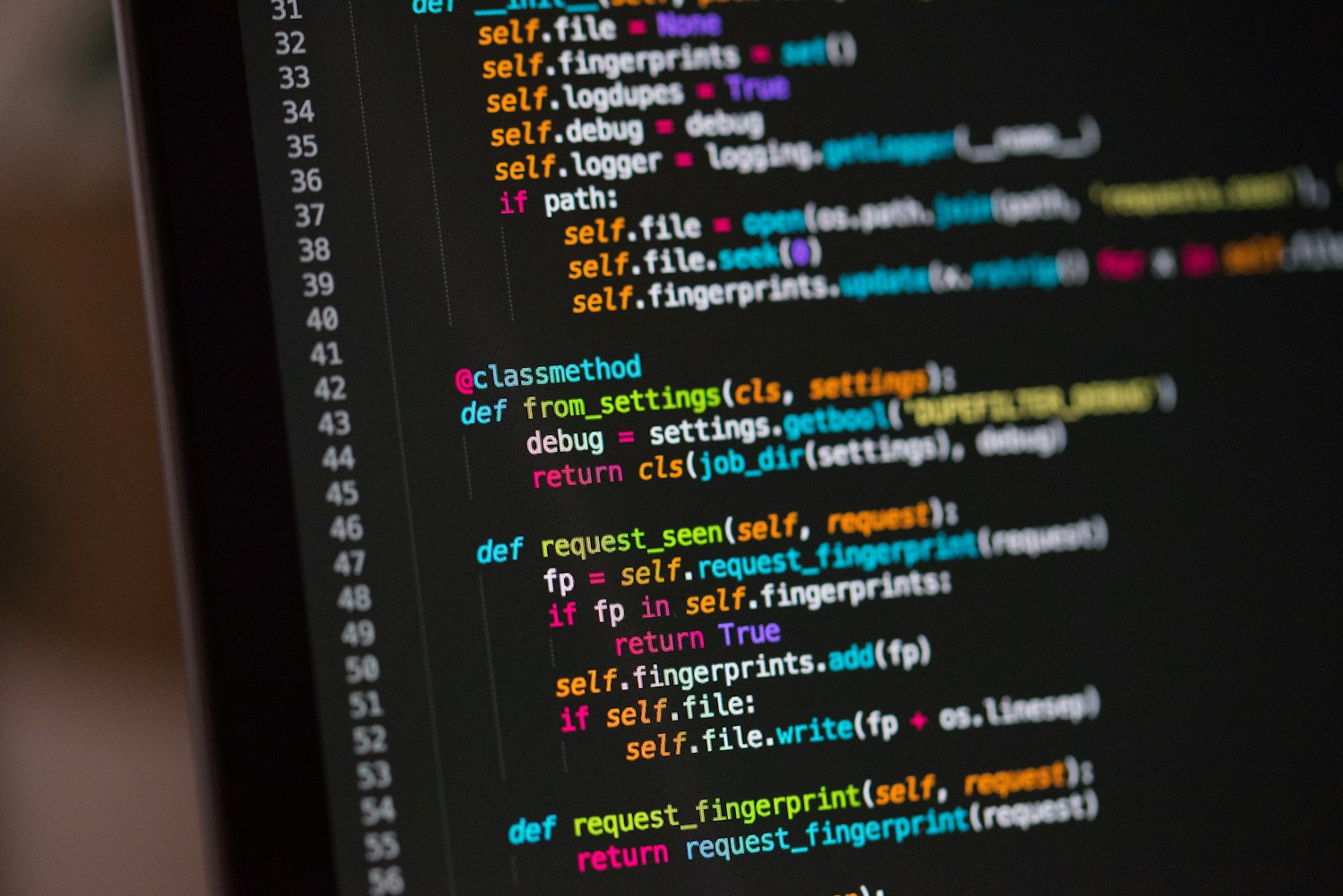 Code screen for SaaS dashboard concept